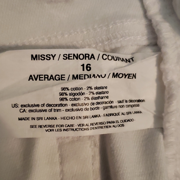 Gloria Vanderbilt Amanda Jean Size 16 White - Picture 14 of 14
